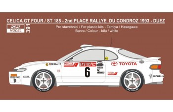 Decal – Toyota Celica ST 185 - 2nd place Rallye du Condroz 1993 – Duez / Giraudet 1/24 